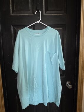 St. John's Bay Aqua Short-Sleeve Pocket Tee Size 3XLT